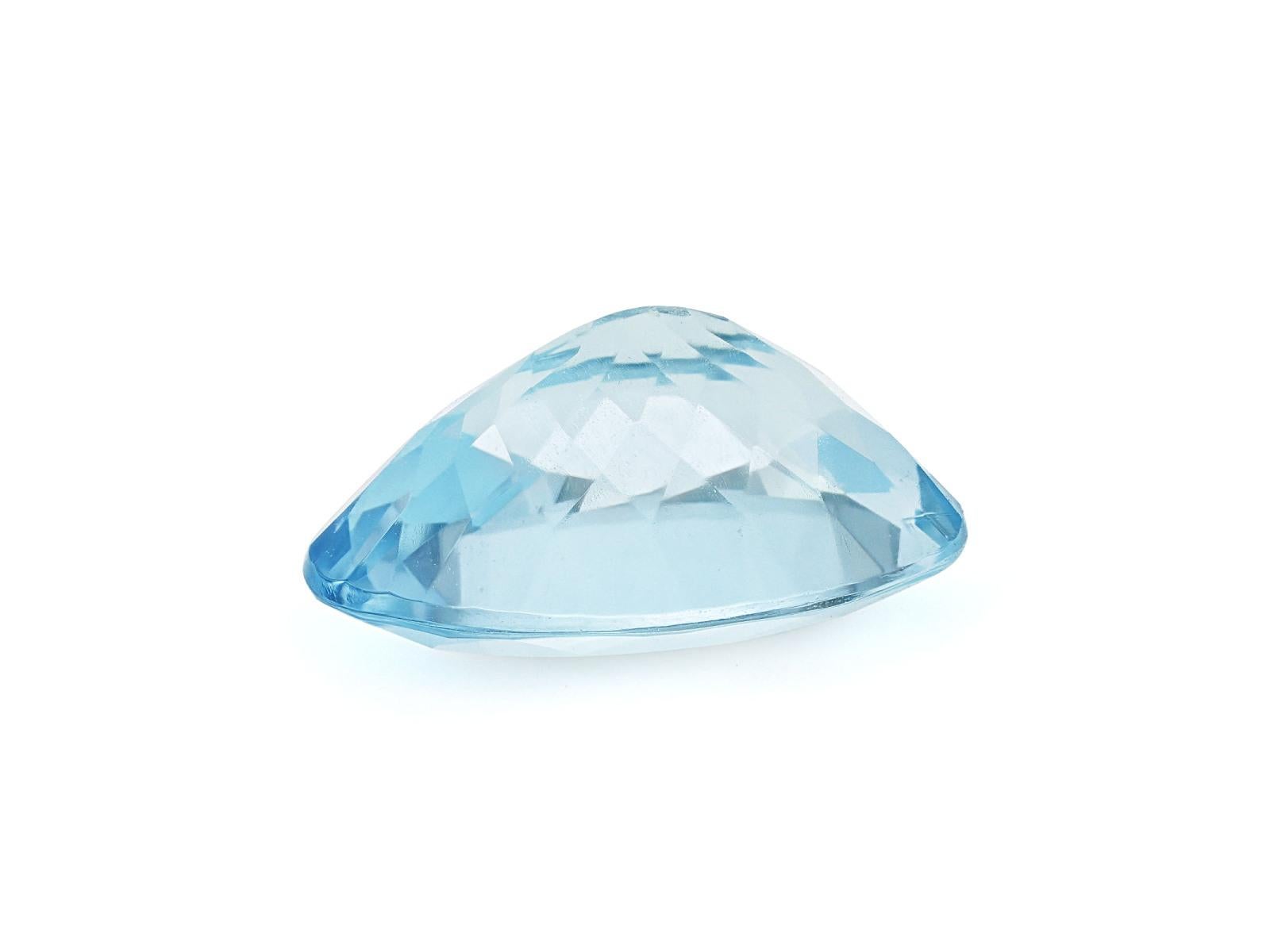 Aguamarina Natural 9x7mm Gema Suelta Para Joyeria 1.73 Cts Forma Ovalada Corte octogonal en venta