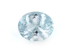 Natural Aquamarine A Color Loose Gemstone For Jewelry Making 1.52 Cts Oval