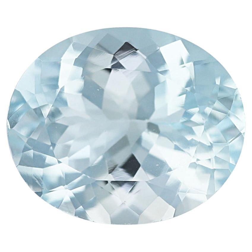 Aguamarina Natural Color A Gema Suelta Para Joyería 1.52 Cts Ovalada