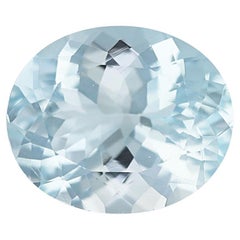 Aguamarina Natural Color A Gema Suelta Para Joyería 1.52 Cts Ovalada