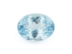 Natural Aquamarine AA Color Loose Gemstone For Jewelry Making 1.49 Cts Oval