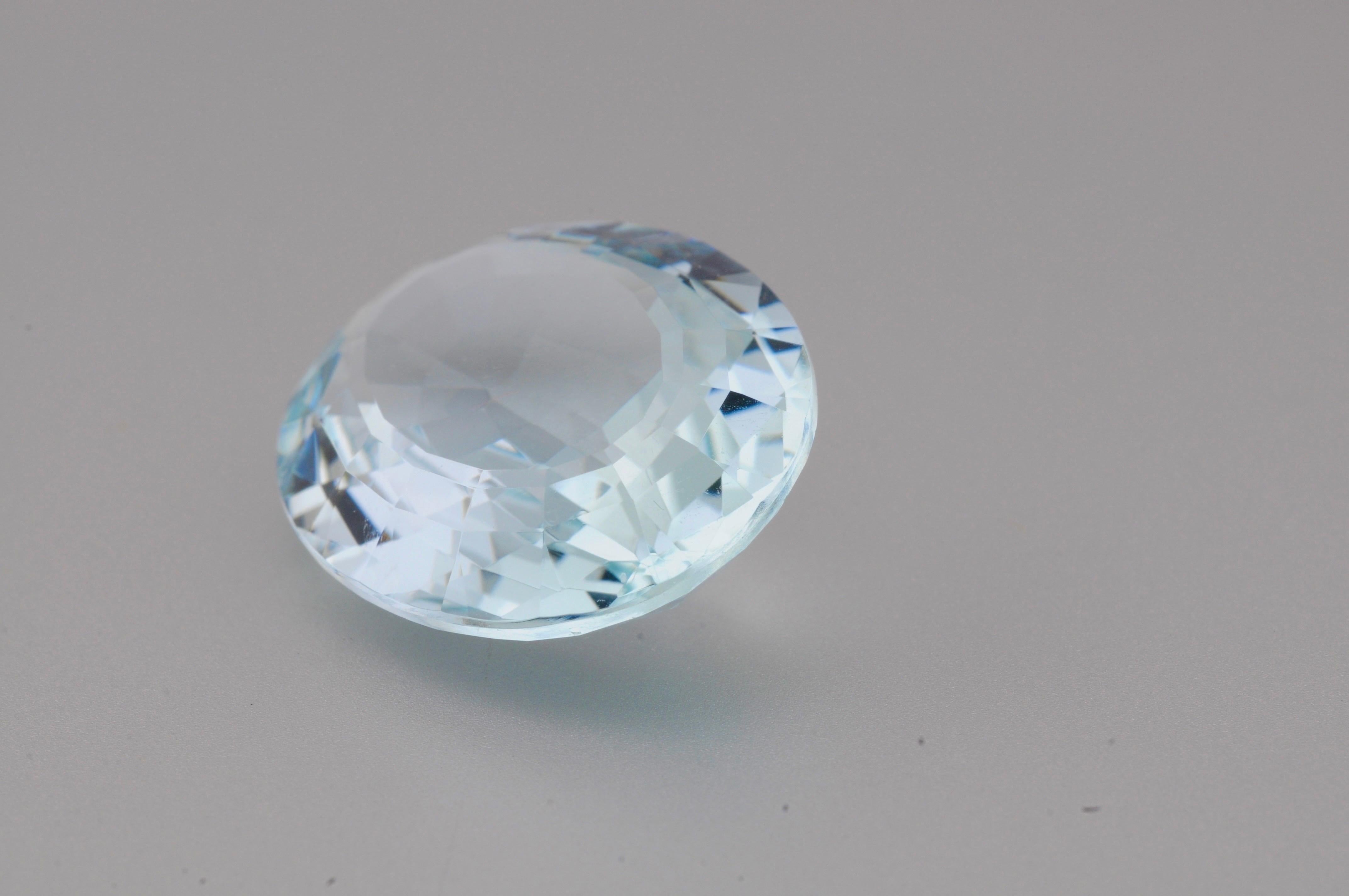 Natürlicher Aquamarin afrika XXL - 19.59 ct +Zertifikat für Damen oder Herren im Angebot