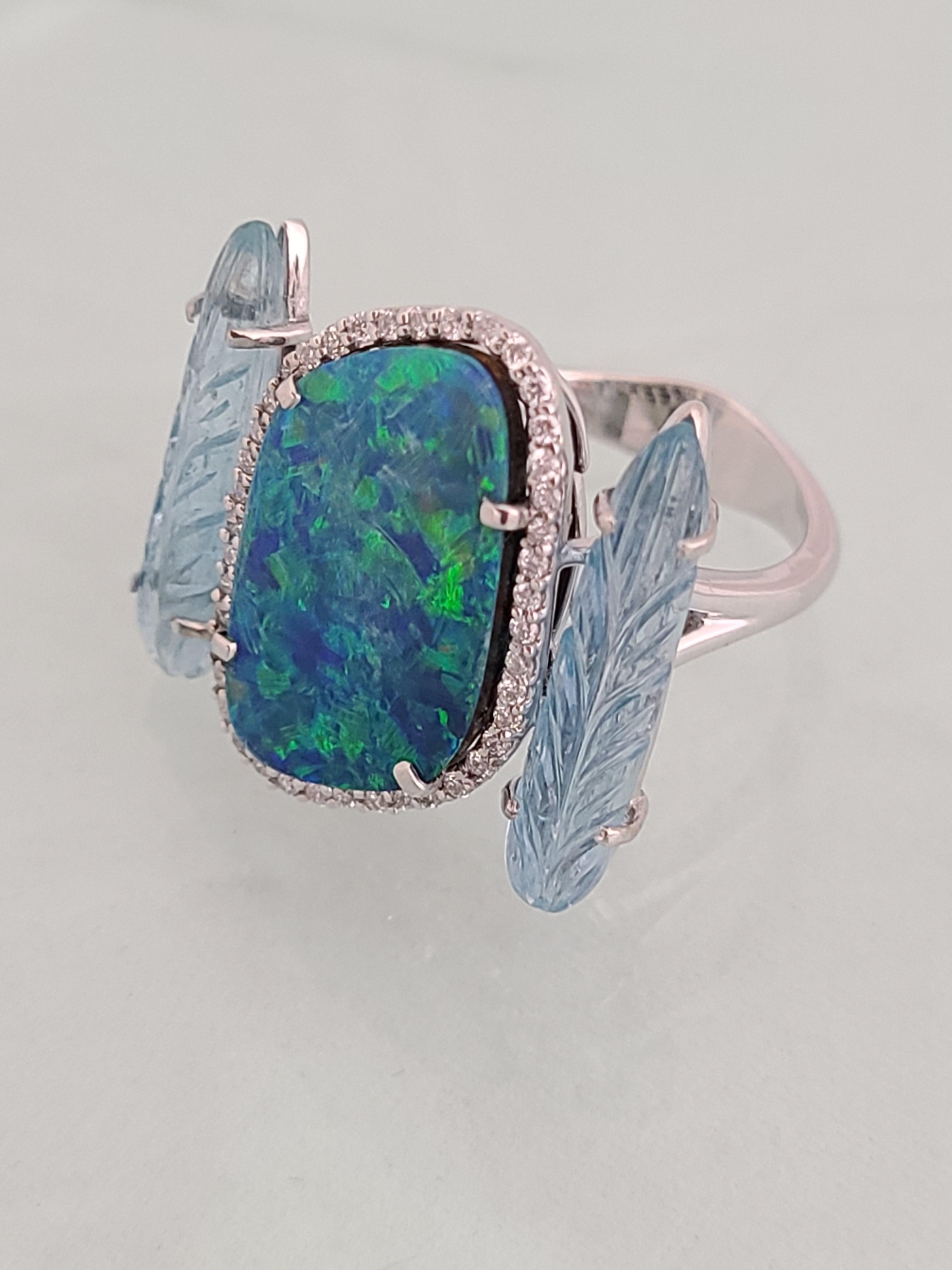 aquamarine and opal jewelry