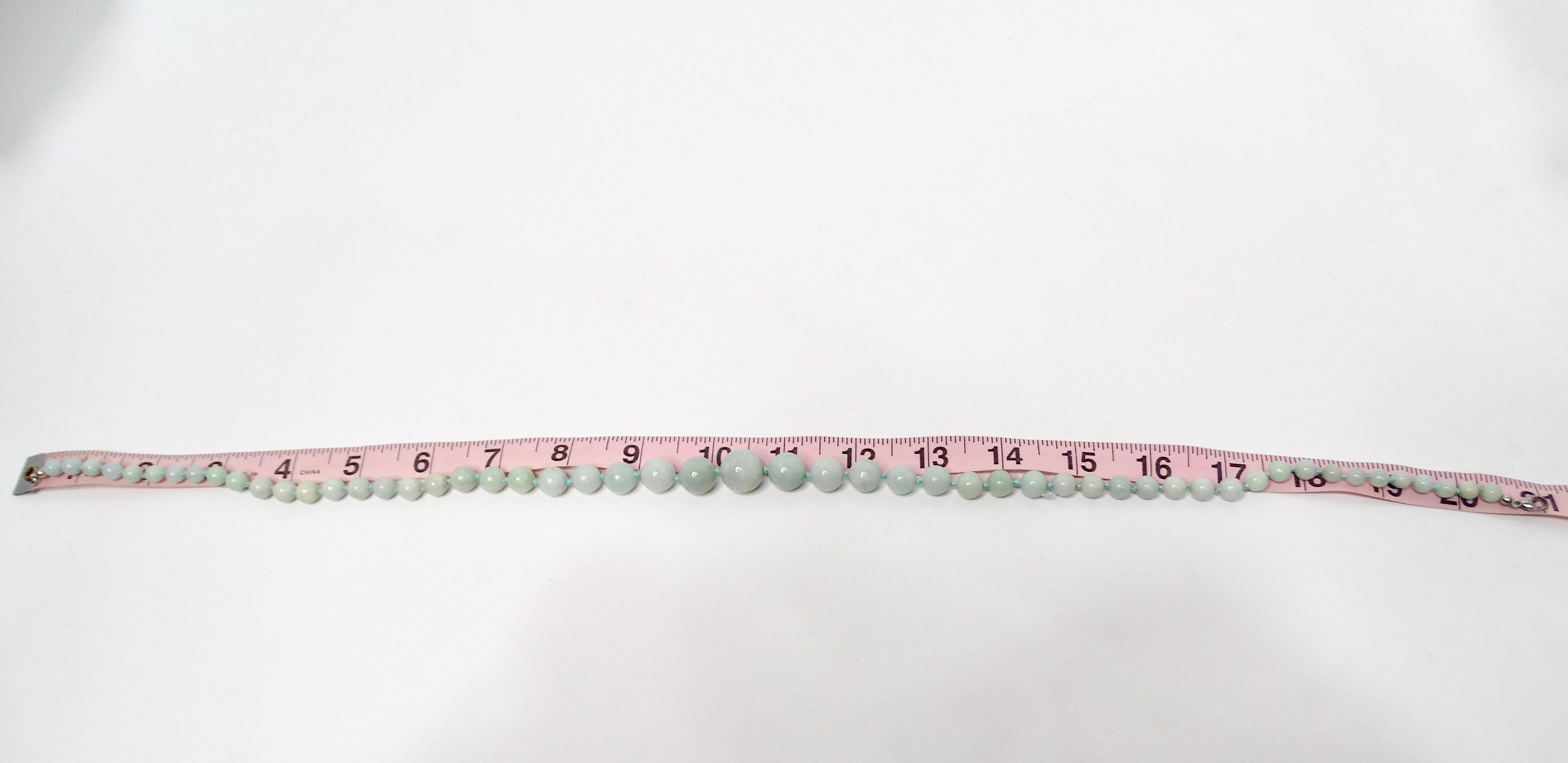 Women's or Men's Natural Aquamarine Beaded Strand Necklace For Sale