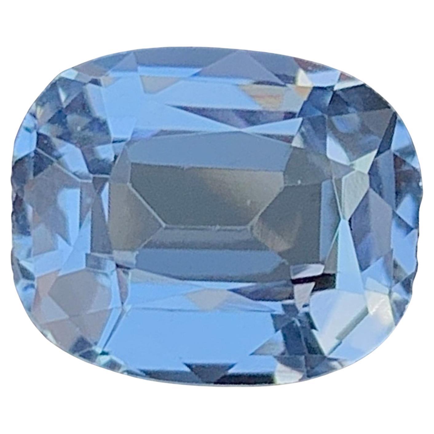 Natural Aquamarine Beryl Gemstone: 2.59 Carat Cushion Cut