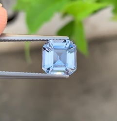 Natürlicher Aquamarin Beryll Edelstein: 2,92 Karat Facettenschliff Oktagon für Ring