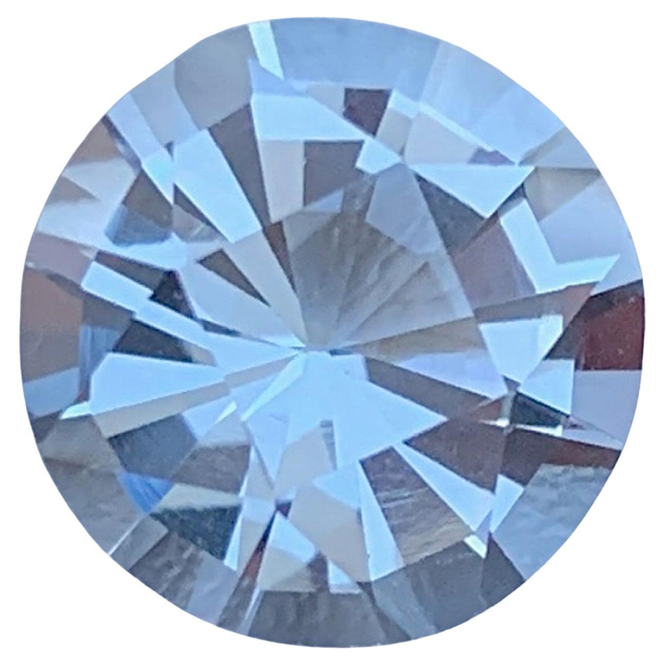 Natural Aquamarine Beryl Gemstone: 3.47 CT Fancy Round Cut en vente