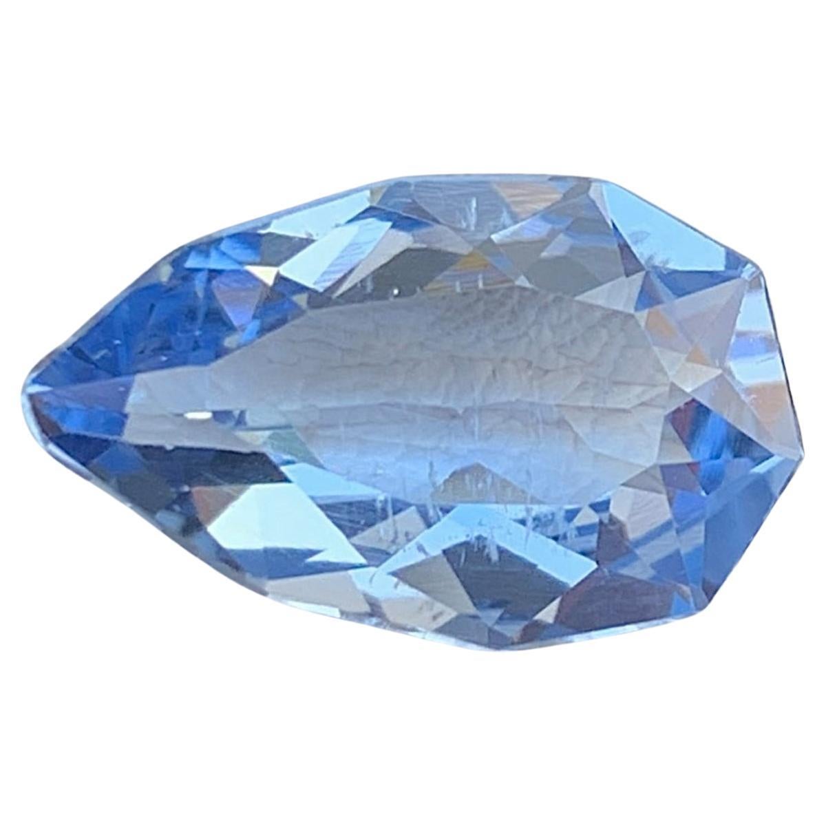 Natürlicher Aquamarin Beryll Edelstein: 3.65 CT Birnenschliff