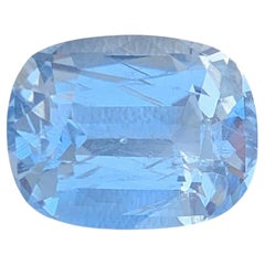Aigue-marine naturelle Béryl Pierre précieuse : 5.99 Carat Cushion Cut