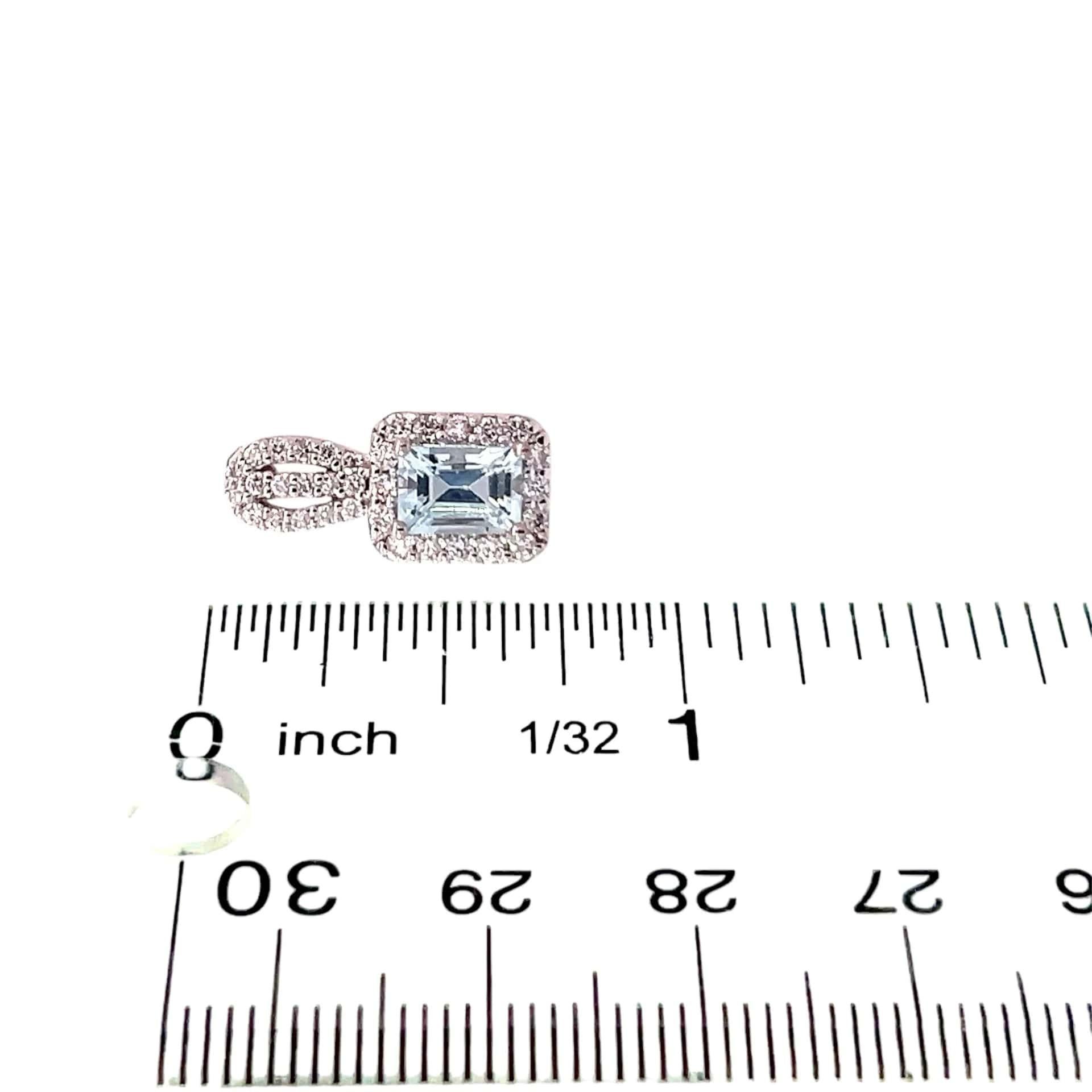 Orecchini con diamanti di acquamarina naturale in oro 14k con 2,74 TCW certificati in vendita 6