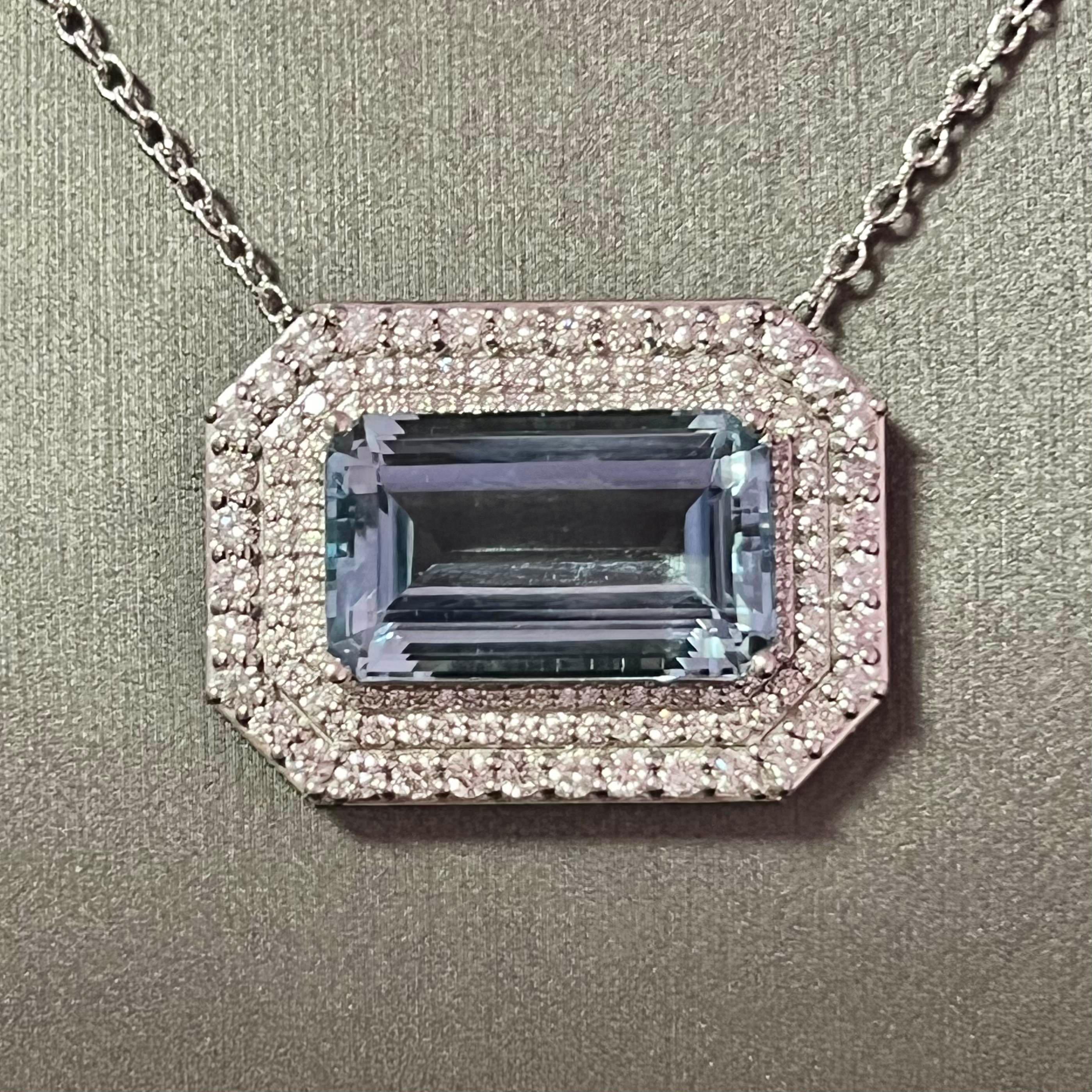 Natural Aquamarine Diamond Necklace 18k Gold 22.74 TCW Certified $14,590 121173

This magnificent pendant is very versatile and can be used both vertical and horizontal.

Nothing says, “I Love you” more than Diamonds and Pearls!

This Aquamarine