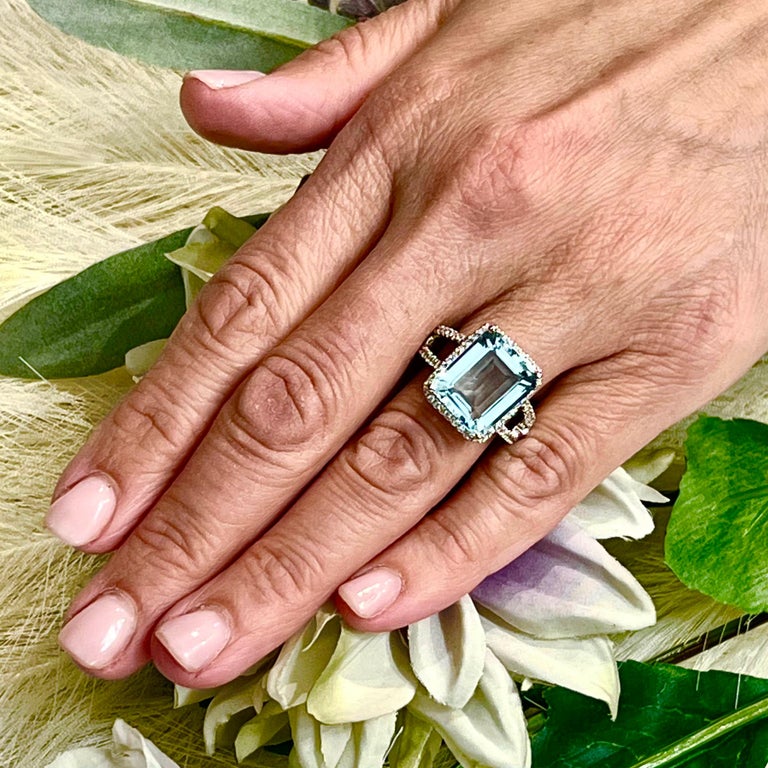 Natural Finely Faceted Quality Aquamarine Diamond Ring 14k Gold 9.25 TCW Certified $8,975 121437

This is a Unique Custom Made Glamorous Piece of Jewelry!

Nothing says, “I Love you” more than Diamonds and Pearls!

This Aquamarine ring has been