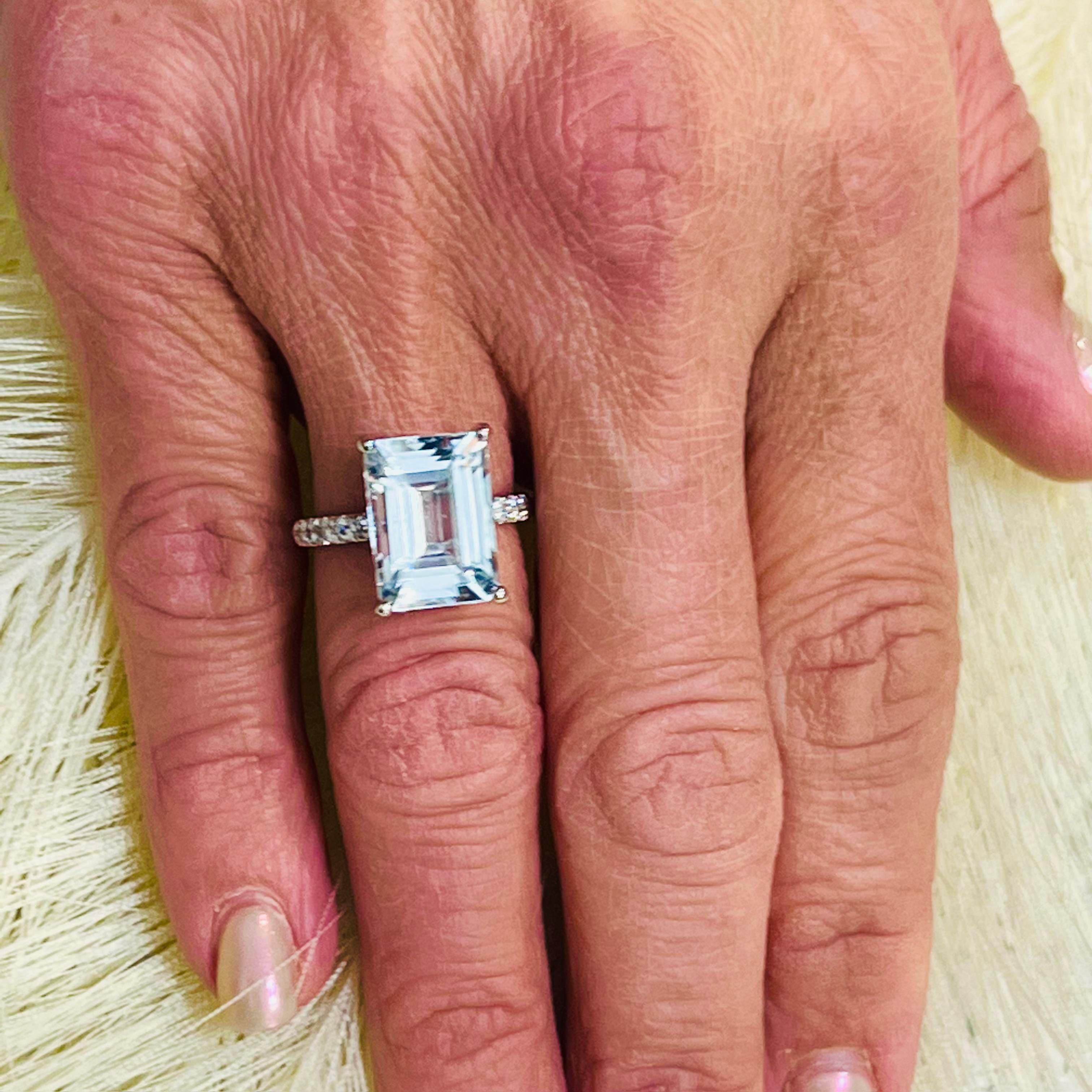 Natural Aquamarine Diamond Ring Size 6.5 14k W Gold 6.67 TCW Certified $5,990 216191

This is a Unique Custom Made Glamorous Piece of Jewelry!

Nothing says, “I Love you” more than Diamonds and Pearls!

This Aquamarine ring has been Certified,