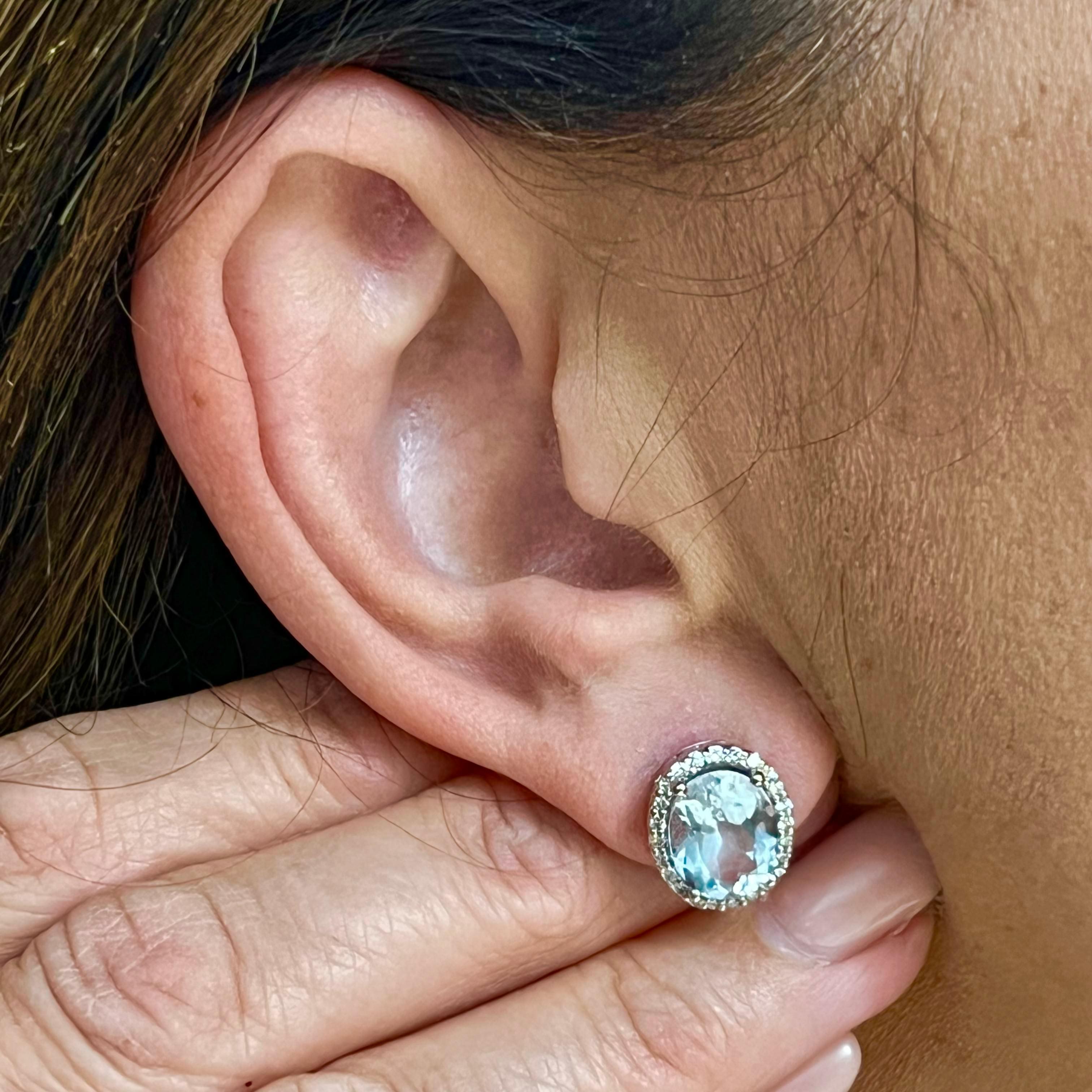 Natural Aquamarine Diamond Stud Earrings 14k WG 5.46 TCW Certified $5,950 121115

This is a Unique Custom Made Glamorous Piece of Jewelry!

Nothing says, “I Love you” more than Diamonds and Pearls!

These Finely Faceted Quality Aquamarine earrings