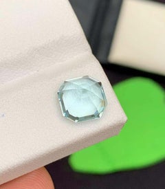 Natural Aquamarine Gemstone: 2.35 Carat Asscher Cut Aquamarine Gemstone