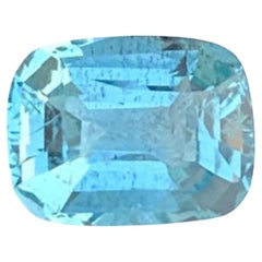 Natural Aquamarine Gemstone: 2.98 Carat Cushion Cut, Pakistan Origin