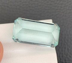 Natural Aquamarine Gemstone: 38.50 Carat Emerald Cut, Pakistan Origin