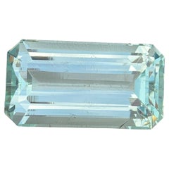 Natural Aquamarine Gemstone: 38.50 Carat Emerald Cut, Pakistan Origin