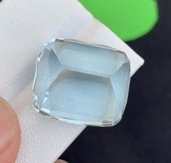 Gemma di acquamarina naturale: 39.65 carati taglio cuscino, origine Pakistan