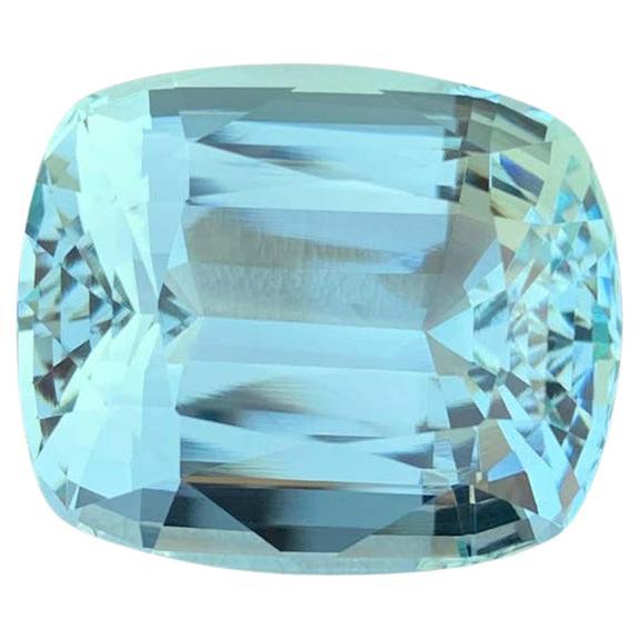 Natural Aquamarine Gemstone: 40.115 Carat Cushion Cut, Pakistan Origin