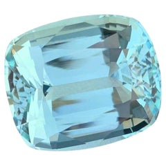 Aigue-marine naturelle : 40.115 Carat Cushion Cut, Pakistan Origin