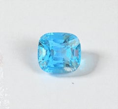 Natural Aquamarine Gemstone: 4.35 Carat Cushion Cut, Pakistan Origin