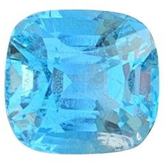 Natural Aquamarine Gemstone: 4.35 Carat Cushion Cut, Pakistan Origin