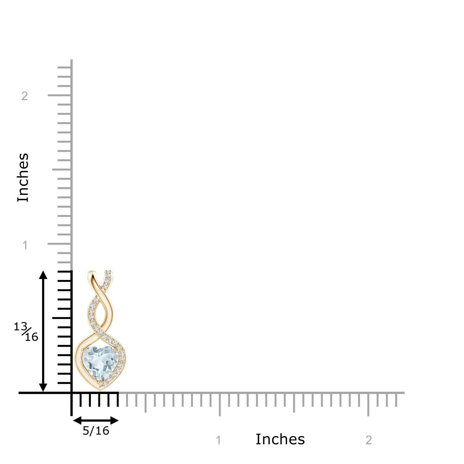 Modern Natural Aquamarine Infinity Heart Pendant with Diamonds in 14K Yellow Gold For Sale