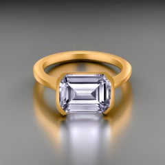 Natural Aquamarine Ring 6.5 14k Yellow Gold 2.94 TCW Certified