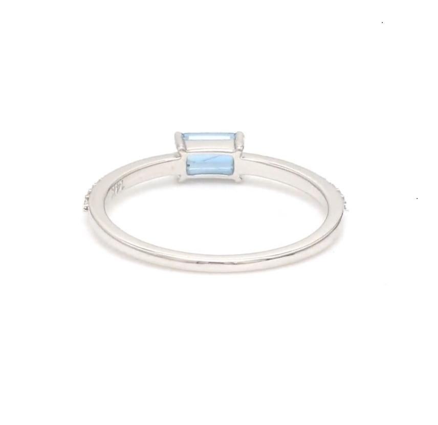 Natural aquamarine ring in 14k gold en Nuevo estado para la venta en jaipur, IN