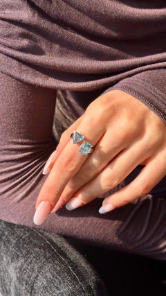 Natural Aquamarine Ring Size 6.5 14k Gold 3.77 TCW Certified
