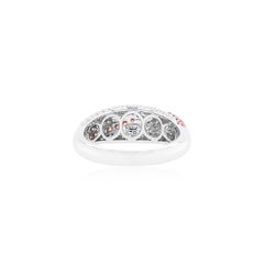 Natural Argyle Pink Diamond White Diamond Platinum Band Ring