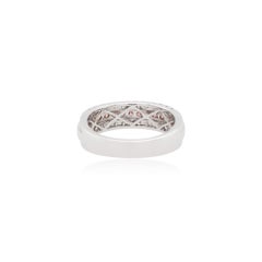 Natural Argyle Pink Diamond and White Diamond in Platinum Band Ring