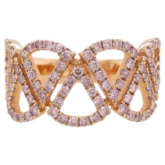 Natural Argyle Pink Diamond 18K Rose Gold Cocktail Ring