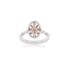 Natural Argyle Pink Diamond in Platinum 18 Karat Pink Gold Cocktail Ring