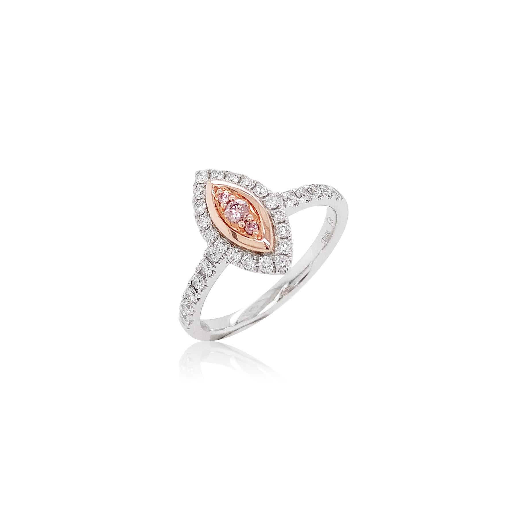 pink argyle ring