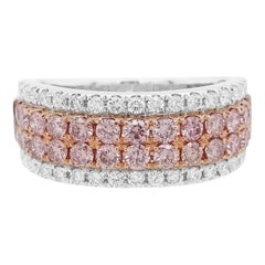 Natürlicher Argyle Pink Diamond Platinbandring