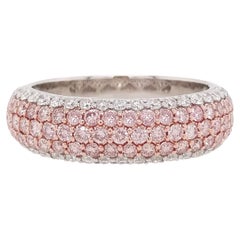 Natural Argyle Pink Diamond Platinum Band Ring