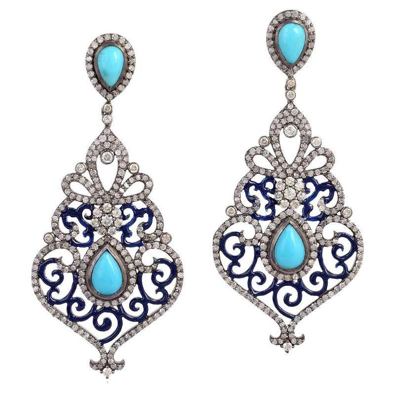 Antique Turquoise Earrings - 1,111 For Sale at 1stDibs | turquoise ...