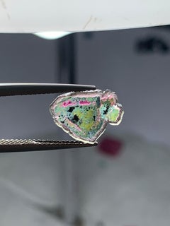 Natural Artistic Multicolor Tourmaline Slice Pink, Green, Blue Yellow Gemstones