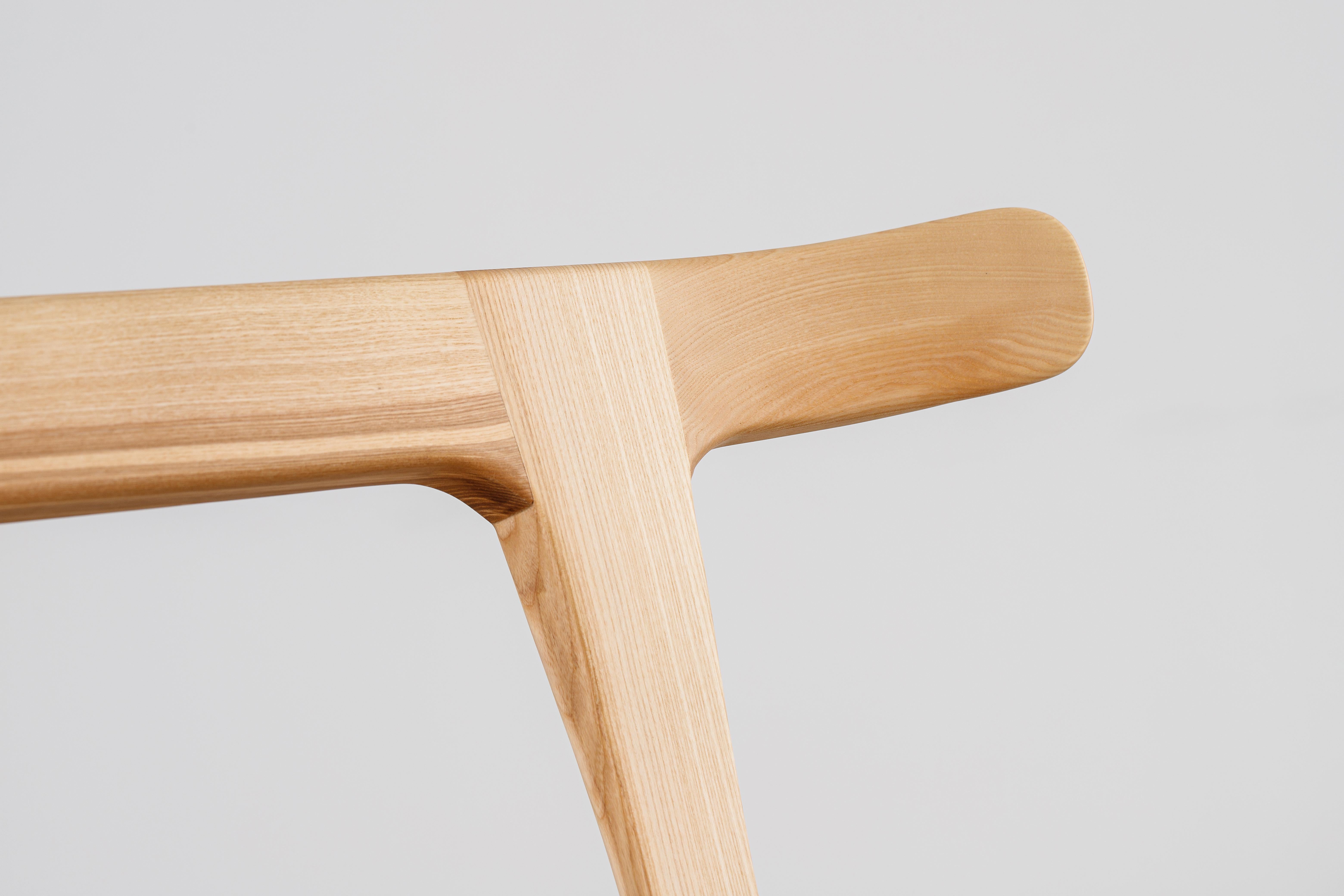 Modern Natural Ash Solid Wood Bench, Entryway Wood Bench For Sale