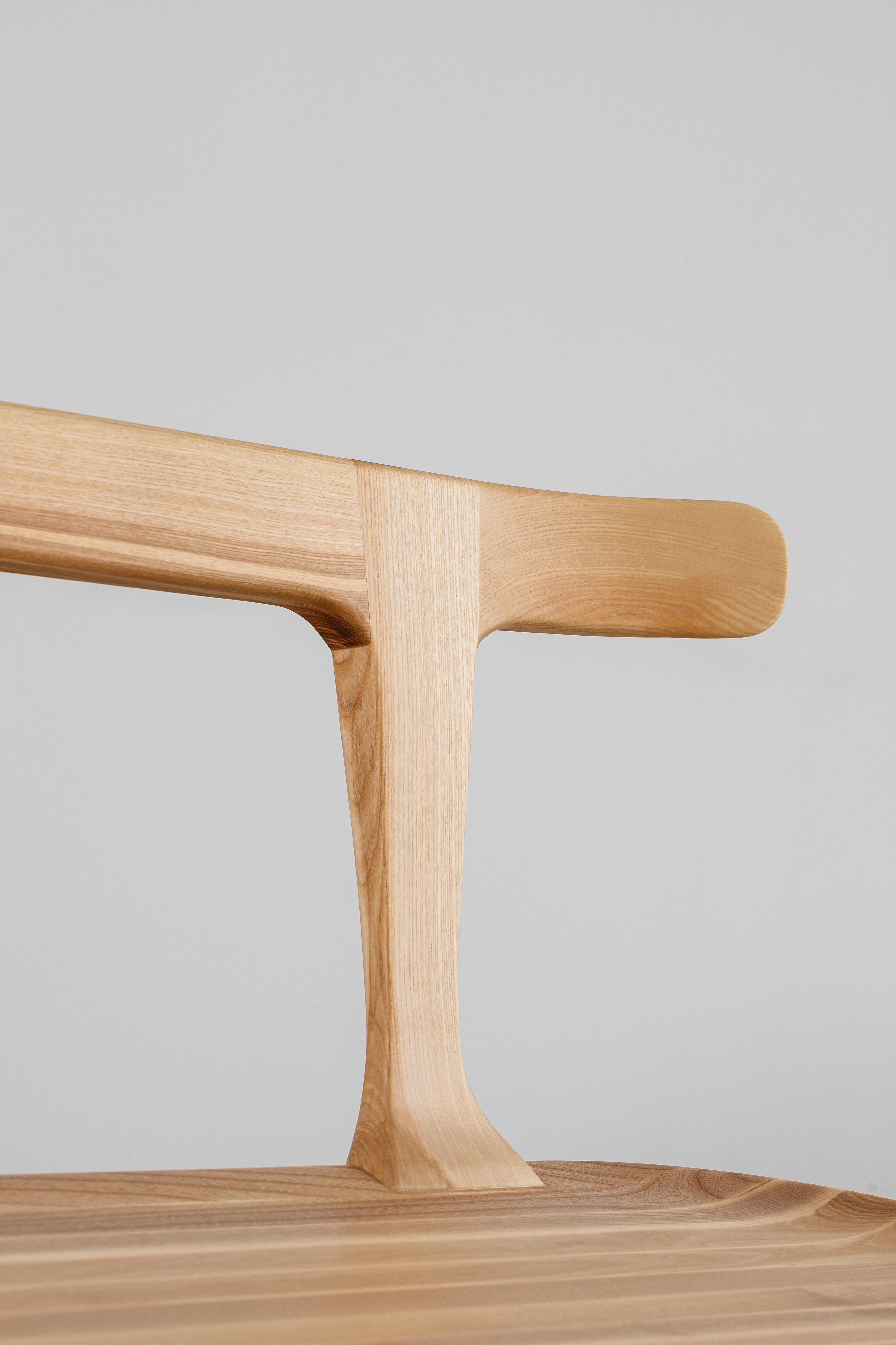 Moldovan Natural Ash Solid Wood Bench, Entryway Wood Bench For Sale
