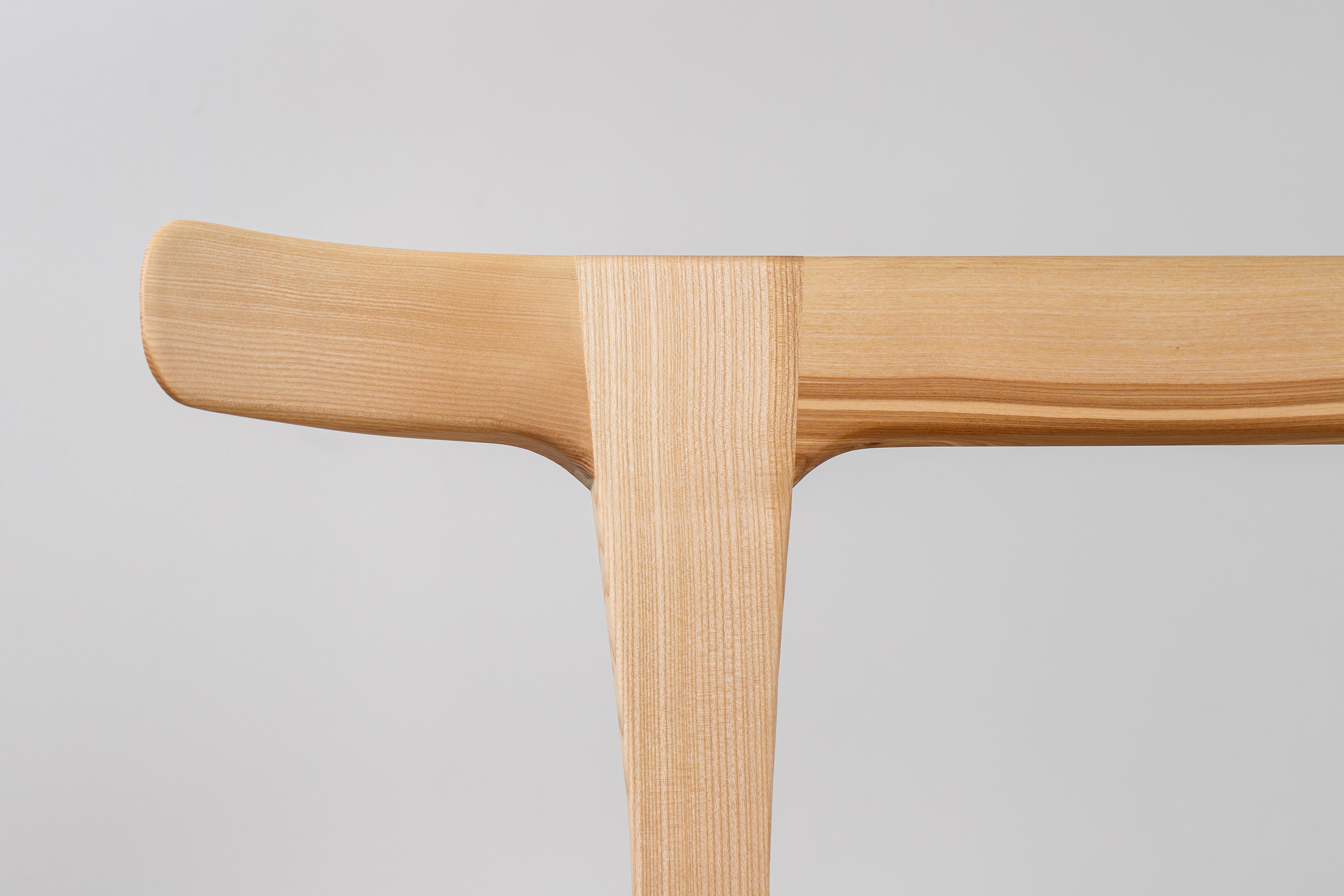 Natural Ash Solid Wood Bench, Entryway Wood Bench For Sale 1