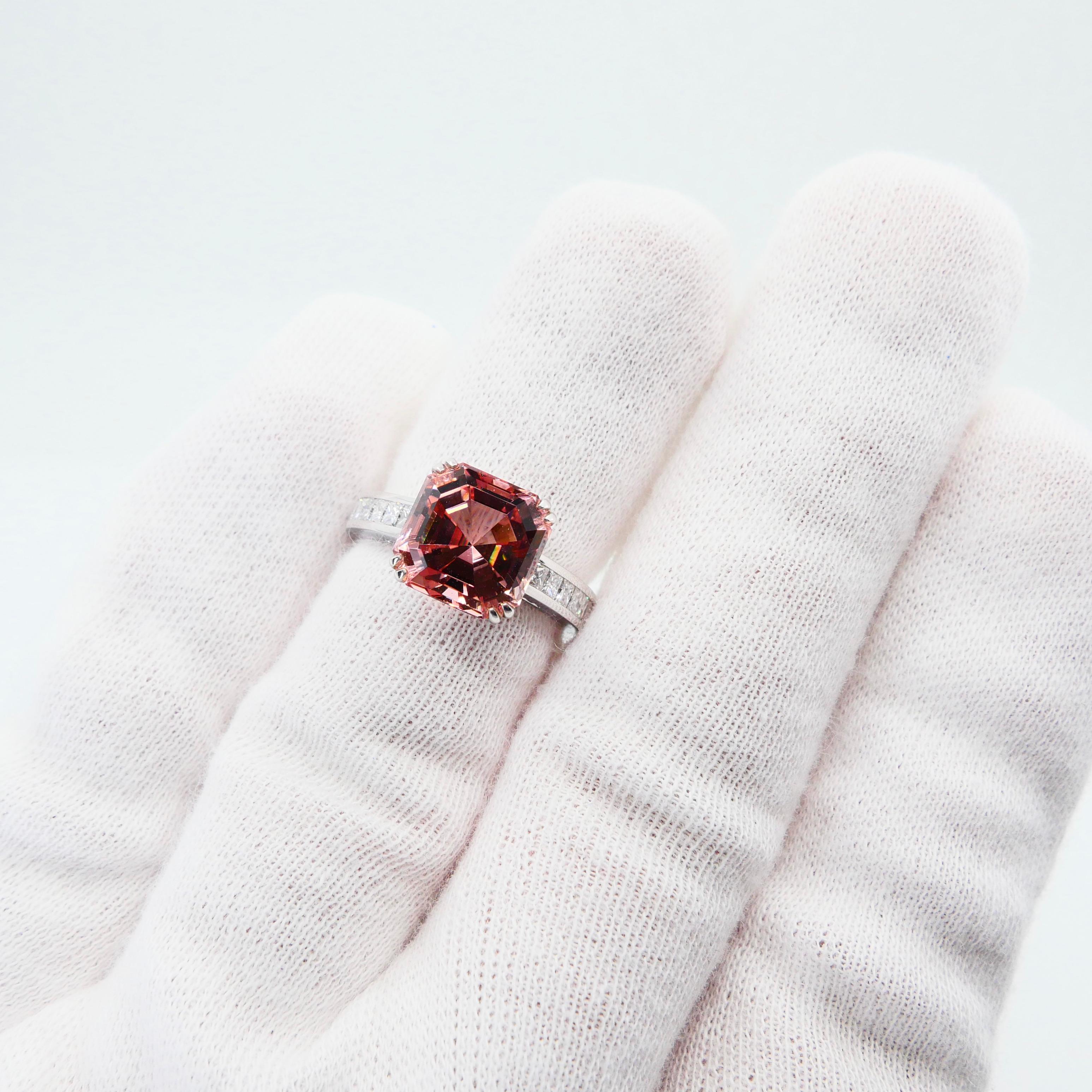 peach tourmaline ring