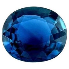 Natural Australian Deep Blue Sapphire 0.86ct Oval Cut Loose Gem
