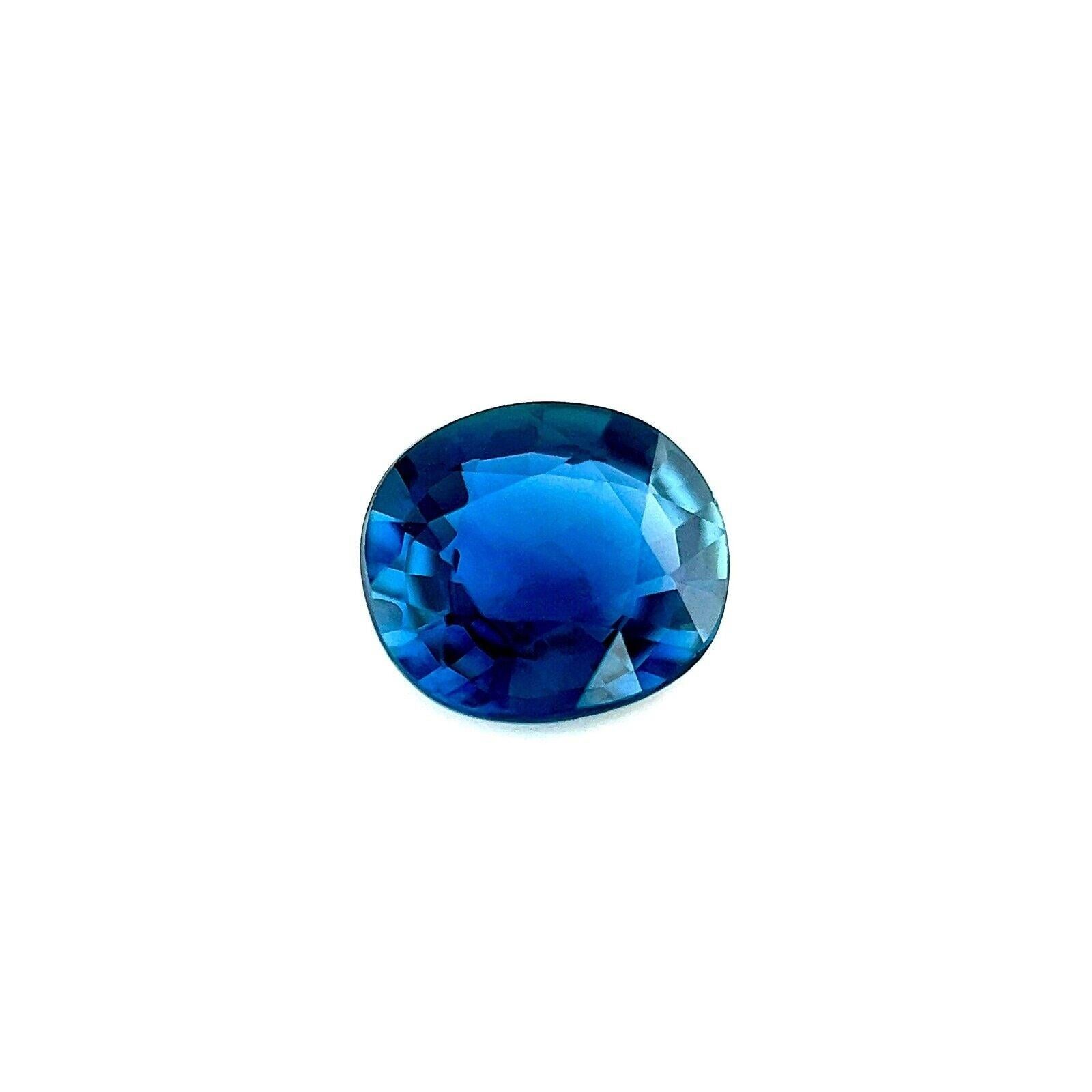 Natural Australian Deep Blue Sapphire 0.86ct Oval Cut Loose Gem 6.2x5.5mm

Natural Australian Blue Sapphire Gemstone.
0.86 Carat with a deep blue colour and very good clarity. Only some small natural inclusions visible when looking closely. Also has