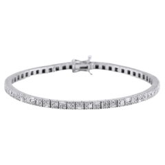 Natural Baguette Diamond Art-Deco Bracelet, 1.75ctw