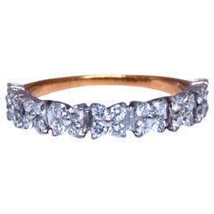 Natural Baguette & Round Diamonds Band 18kt Ref 12290
