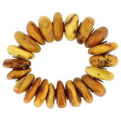Natural Baltic Amber Bracelet in the Form of Tablets