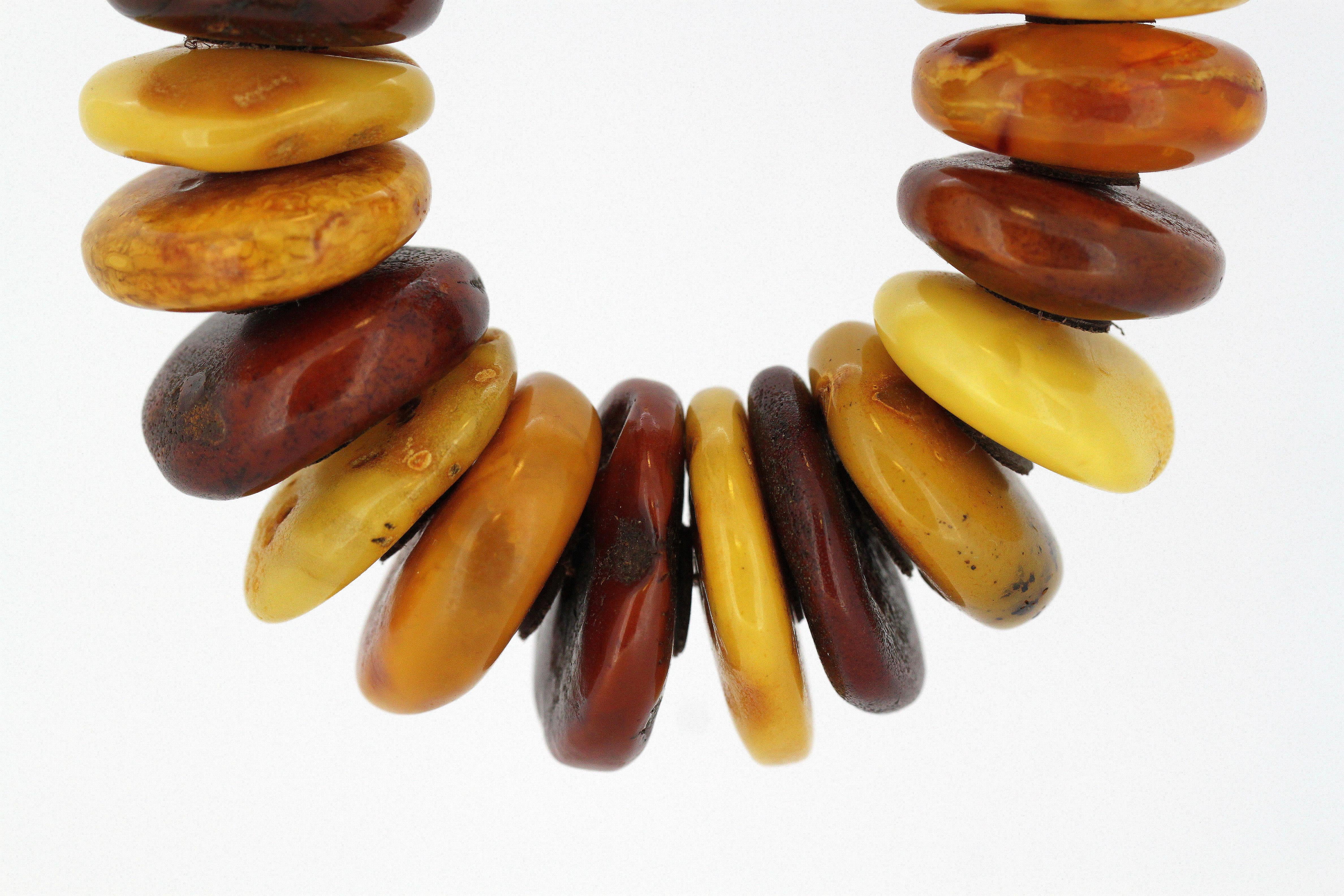Collar de ámbar báltico natural en forma de pastillas en venta 2